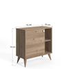Ruumstore Vega Wide Storage Cabinet, 29'', Stackable 1-Door Organizer, Extra Storage, Natural Oak Colour view 2