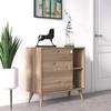 Ruumstore Vega Wide Storage Cabinet, 29'', Stackable 1-Door Organizer, Extra Storage, Natural Oak Colour view 3