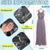 80 Pieces 72 Inch Clear Plastic Garment Bags for Hanging Clothes Dry Cleaner Bags Bulk for Long Dress Dry Cleaning Bags Dust Clothing Cover for Travel Launderette Alterations Shop Gowns view 2