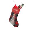 SunFancyCustom Custom Christmas Tree Buffalo Plaid Christmas Stocking Personalized with Name Xmas Family Holiday Birthday Gift Decor 17.52 x 7.87 Inch view 1