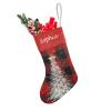 SunFancyCustom Custom Christmas Tree Buffalo Plaid Christmas Stocking Personalized with Name Xmas Family Holiday Birthday Gift Decor 17.52 x 7.87 Inch view 2