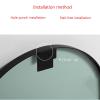 WORDFUN Wall Mounted Vanity Mirror Decorative Brushed Aluminium Frame Circle Mirror Modern Bathroom Mirror Waterproof and Moistures-Proof, Suitable for Bedroom, Living Room, Bathroom, Hallway view 3
