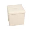 Zerodeko Ottoman Storage Box, Beige, Linen Fabric, Foldable, Portable, Footrest, Storage Basket, Small Stool, Lightweight, Convenient for Travel, Outdoor Activities view 1