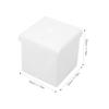 Zerodeko Ottoman Storage Box, Beige, Linen Fabric, Foldable, Portable, Footrest, Storage Basket, Small Stool, Lightweight, Convenient for Travel, Outdoor Activities view 3