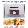 Niczu Stainless Steel Commercial Gas Fryer, 10 Liters Single Cylinder deep Fryer Fried Chicken French Fries with Basket for Restaurant Home Kitchen view 2