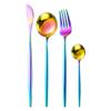 48 Piece Rainbow Silverware Set for 12 Durable Stainless Steel Flatware Sets Kitchen Restaurant Wedding Cutlery Utensil Set Include Spoons Forks Knifes Teaspoons Nice Weight Dishwasher view 1
