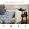 2PCS Chair Arm Protectors Sofa Armrest Cover Stretch Armrest Covers Stretch Armchair Slipcover Protector Anti- Stain Armchair Slipcover Elastic Home Office Recliner Couch Loveseat Cloth (Rice White) view 2