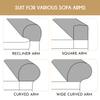 2PCS Chair Arm Protectors Sofa Armrest Cover Stretch Armrest Covers Stretch Armchair Slipcover Protector Anti- Stain Armchair Slipcover Elastic Home Office Recliner Couch Loveseat Cloth (Rice White) view 3