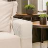 2PCS Chair Arm Protectors Sofa Armrest Cover Stretch Armrest Covers Stretch Armchair Slipcover Protector Anti- Stain Armchair Slipcover Elastic Home Office Recliner Couch Loveseat Cloth (Rice White) view 4