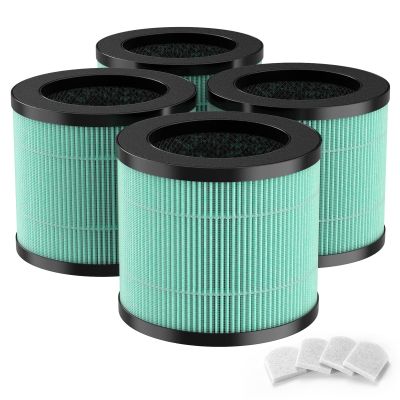 GoKBNY TPAP002 Replacement Filter, Compatible with TOPPIN TPAP002 Purifier Comfy Air C1, Part# TPFF002, 4-IN-1 Filters4-Pack