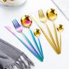 24 Piece Gold Silverware Set for 6 Durable Stainless Steel Flatware Sets Kitchen Restaurant Wedding Cutlery Utensil Set Include Spoons Forks Knifes Teaspoons Nice Weight Dishwasher view 2