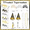 60 Pcs 2026 New Years Eve Party Supply Decor Kit Happy Headband Bulk Glass Cone Hat Necklace Blowout for New Years Favor view 2