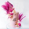 40 PCS Hot Pink Girl Cake Toppers Ball Decoration Boho Bunny Tails Reed Grass for Wedding Birthday Baby Shower Party Supplies view 4