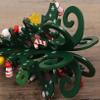 Rexcp 7.5 Inch Wooden Christmas Tree 3D Xmas Tree Table Decor Funny Desktop Christmas Decorations with Mini Ornaments for Xmas Holiday Decoration, Green view 4