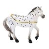 SAGEFINDS Enameled Horse Collectible Box | Handmade Metal Crystal Figurine Trinket | Jewelry Ring Holder | Magnetic Closure | Gift Boxed | Leopard view 1