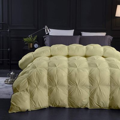 Modern Design 1600-TC Pinch Pleated Down Comforter Super King Plus 120x120 inches 1-Piece All-Season Duvet Insert, 850 GSM Micro Fill with All Side Corner Tabs 100% Egyptian Cotton