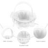 HANABASS 5pcs Flower Girl Petal Basket Elegant Handheld Flower Basket for Weddings and Religious Events Charming Wedding Decoration and Accessory view 2