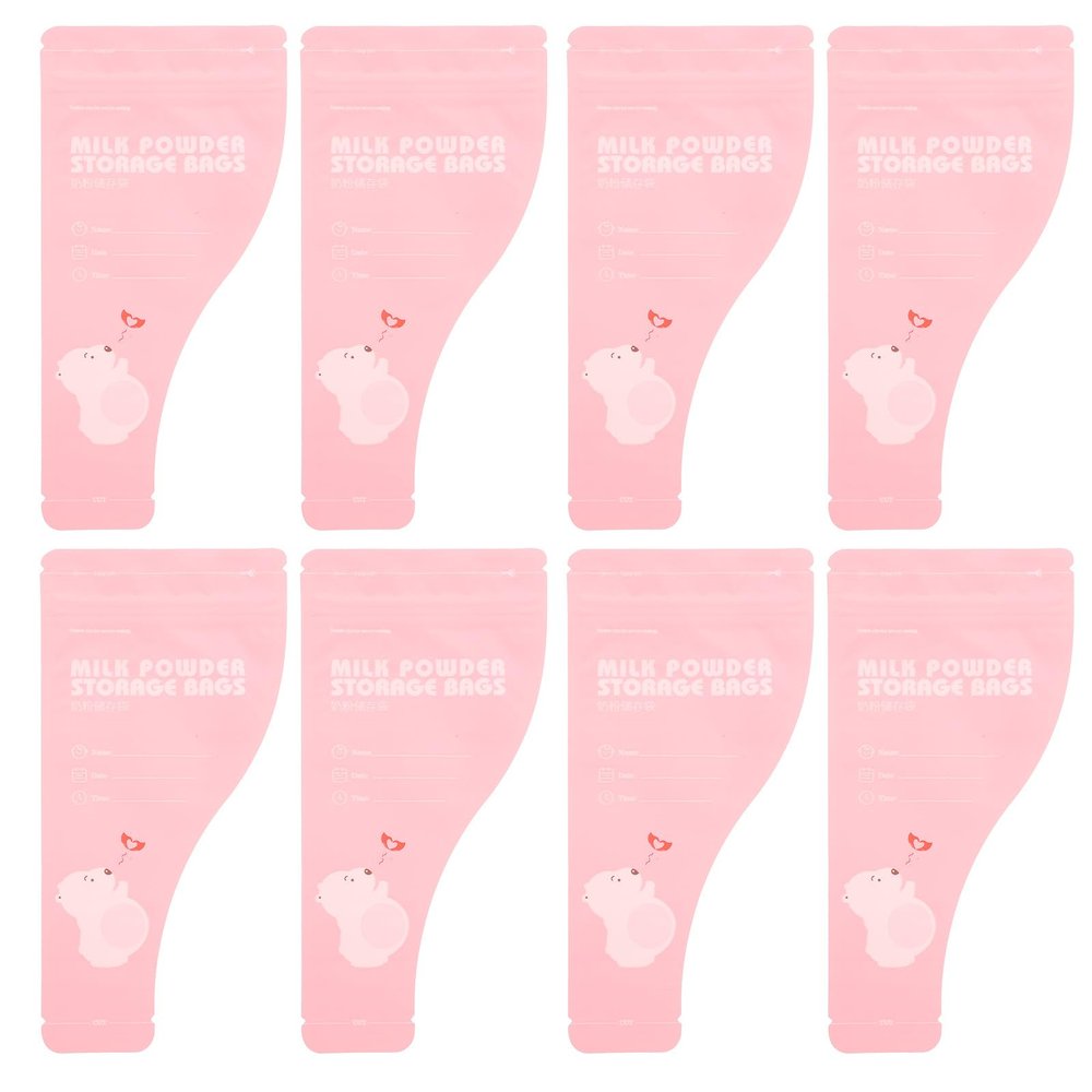Kisangel 30 Pack Baby Formula Container Disposable Milk Powder Bags Sealed Formula Milk Bag for Travel Feeding Leak Resistant Storage Pouches with Label Area 7.87 X 3.93 in