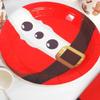 KIKEVITE Disposable Christmas Plates Set | Dinnerware Table Decorations - Serves 12-96 PCs | 7 and 9 Inch, Napkins, 9oz Cups Paper Cutlery Holder Holiday Xmas Party Supplies view 2