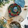 Hearth & Harbor Container-Hard Shell Christmas Bag with Interior Pockets, Dual Zipper and Handles-Premium Wreath Storage Organizer Box, 36", Blue view 2