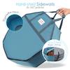 Hearth & Harbor Container-Hard Shell Christmas Bag with Interior Pockets, Dual Zipper and Handles-Premium Wreath Storage Organizer Box, 36", Blue view 3