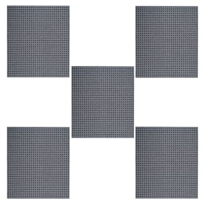 Furnish my Place Corner Indoor/Outdoor Commercial Black Color Rug, Corner Area Rug, Home Decor Mat, Pet-Friendly Carpet for Living Room, Bedroom, Made in USA, 2' x 2' Square - Set of 5