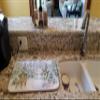 Boxer Fawn with Christmas Presents Dish Drying Mat view 2