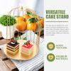 2pcs Cake Dessert Stand Decorative Cupcake Holder Cosmetics Display Cases Dessert Holder Metal Decorative Tray Bird Cage Jewelry Holder Wedding Skin Care Products Display Tray Iron view 2