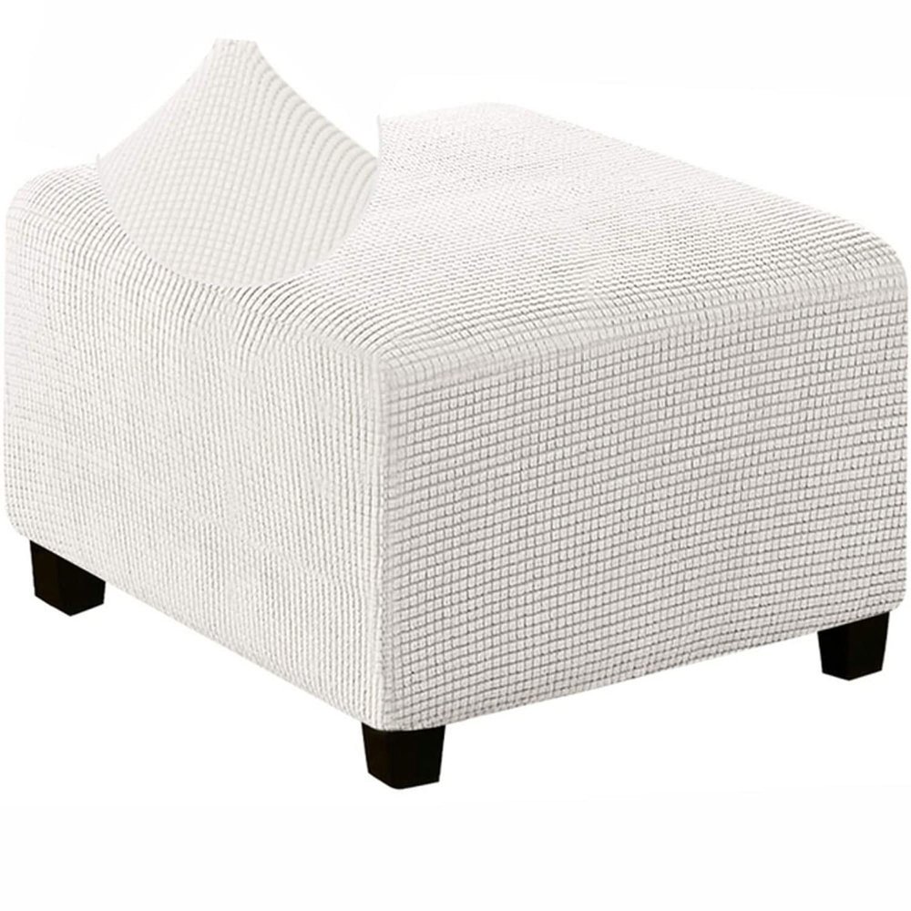 ZZDZW Ottoman Covers Slipcover Square 13-18 In/25-30 In/33-39 in Large, Ottoman Covers Protector for Footrest Foot Stool Furniture Stretch Jacquard Fabric with Elastic Bottom