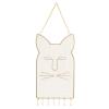 TOMYEUS Jewelry Towers Earring Holder for Wall Hanging Jewelry Organizer Display Metal Grid Hanger Rack with 7 Hooks for Necklaces, Bracelets Jewelry Rack view 1