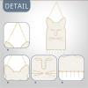 TOMYEUS Jewelry Towers Earring Holder for Wall Hanging Jewelry Organizer Display Metal Grid Hanger Rack with 7 Hooks for Necklaces, Bracelets Jewelry Rack view 3
