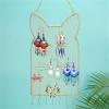 TOMYEUS Jewelry Towers Earring Holder for Wall Hanging Jewelry Organizer Display Metal Grid Hanger Rack with 7 Hooks for Necklaces, Bracelets Jewelry Rack view 4