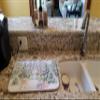 French Bulldog White with Christmas Presents Dish Drying Mat view 2
