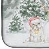 French Bulldog White with Christmas Presents Dish Drying Mat view 4