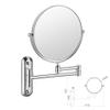 Beauty Mirror,10X Hotel Bathroom Wall Mounted Makeup Mirror, 8 Inch Extendable Mirror Foldable Telescopic Magnifying Double-Sided Shaving Mirror for Bathroom Vanity Antique 8 inches 10X view 2
