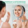 Beauty Mirror,10X Hotel Bathroom Wall Mounted Makeup Mirror, 8 Inch Extendable Mirror Foldable Telescopic Magnifying Double-Sided Shaving Mirror for Bathroom Vanity Antique 8 inches 10X view 3