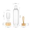 SAHKGYE 550 Ml Natural Crystal Water Bottle Reusable Crystal Water Bottlel Quartz Crystal Point Healing Elixir Point Reiki Crystal Energy Water Bottle Gem Infused Water Bottle (Color : Turquoise) view 3