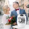 20th Anniversary Wedding Gifts for Couple 20 Anniversary Twenty Years Anniversary Decorations 20 Years Marriage Gifts for Wife Husband Parents 2 Pack Wine Tumbler 12 OZ view 2