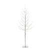 5 Foot Silver PVC Wrapped Lighted Tree with 540 Micro LED Warm White Lights view 1