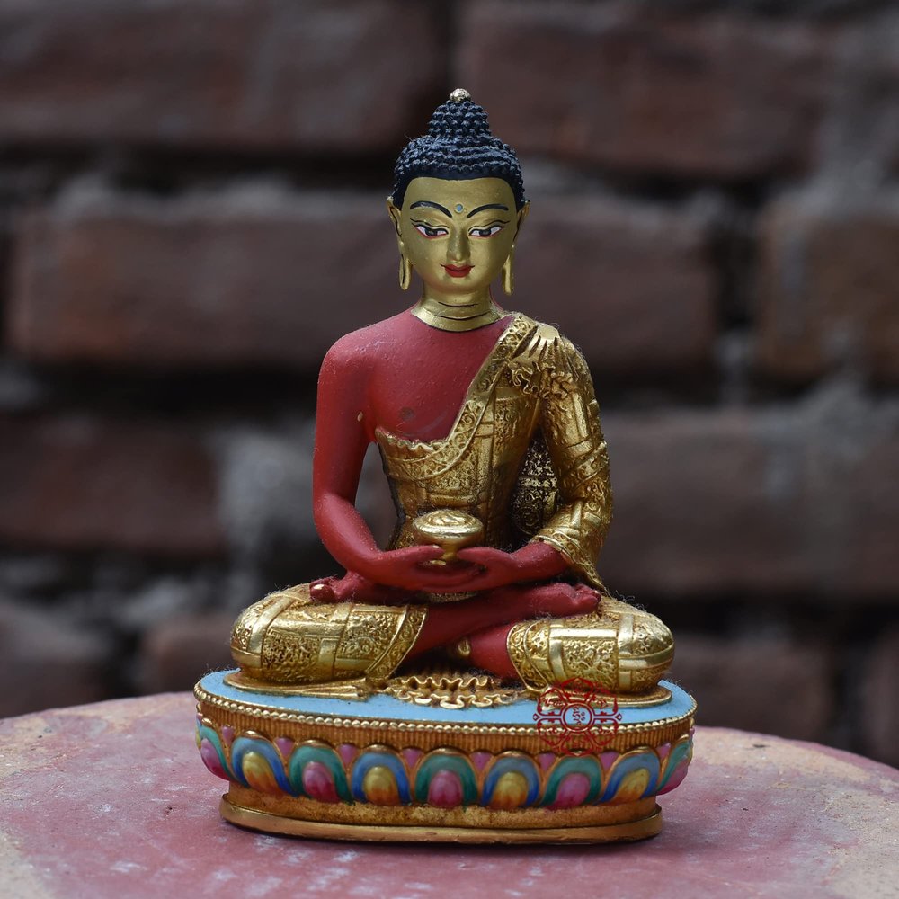 Amitabha Buddha Statue Represents Boundless Light and Boundless Life. Beautiful Meditative Amitabha Buddha Statue Crafted by Master Artisan Convey Love and Compassion.