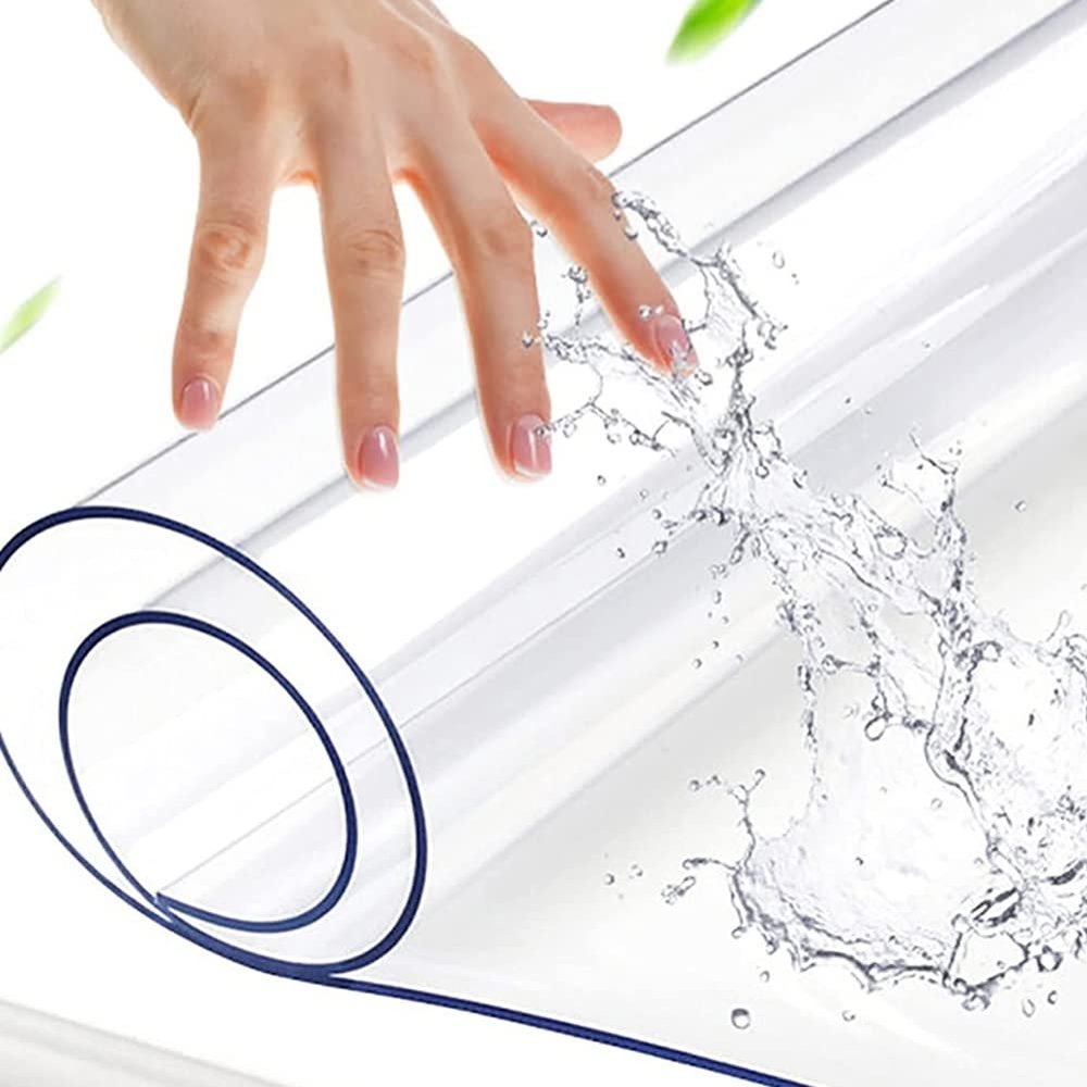 XUAN Clear Table Protector 1.5mm Thick Table Cover Protector Tablecloth for Writing Desk Dining Table Rectangle Table Cloth Furniture Tabletop Protector (Size : 85x140cm)