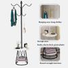 GIZNXBA Coat Rack Stand with Shelf, Coat Rack Freestanding Metal, Hall Tree Coat Rack with 8 Hooks, Entryway Coat Rack Hat Hanger Hooks Hall Tree Stand for Scarves, Bags (Color : /White) view 3