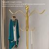 GIZNXBA Coat Rack Stand with Shelf, Coat Rack Freestanding Metal, Hall Tree Coat Rack with 8 Hooks, Entryway Coat Rack Hat Hanger Hooks Hall Tree Stand for Scarves, Bags (Color : /White) view 4