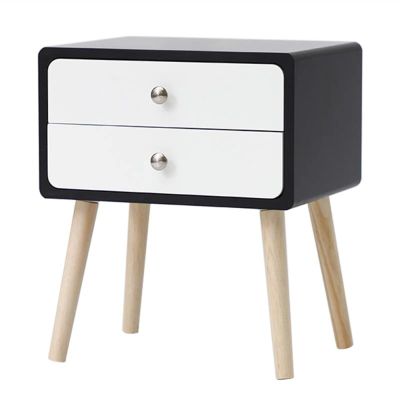 moisture Nightstand with Two Drawers Minimalist Magazine Cabinet Storage Organizer Bedroom Locker Living Room Sofa Side Table (Color : C)