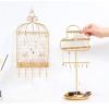 TOMYEUS Jewelry Towers Creative Hanging Jewelry Organizer Gold Wrought Iron Light Luxury Jewelry Rack Girl Room Desktop Hanging Pendant Earrings Storage Display Stand Jewelry Rack (Color : A) view 4