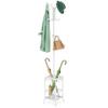 Hoctieon Coat Rack Freestanding, Coat Tree with Umbrella Holder, Metal Coat Rack Stand with 12 Hooks, Standing Coat Hanger Stand, Umbrella Stand for Entryway, Hat Rack Stand for Home Office, White view 1