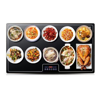 MNSSRN Food Warming Hot Plate, Square Electric Warming Plate with Touch Screen, Suitable for Party and Family Dinner,80 * 45cm
