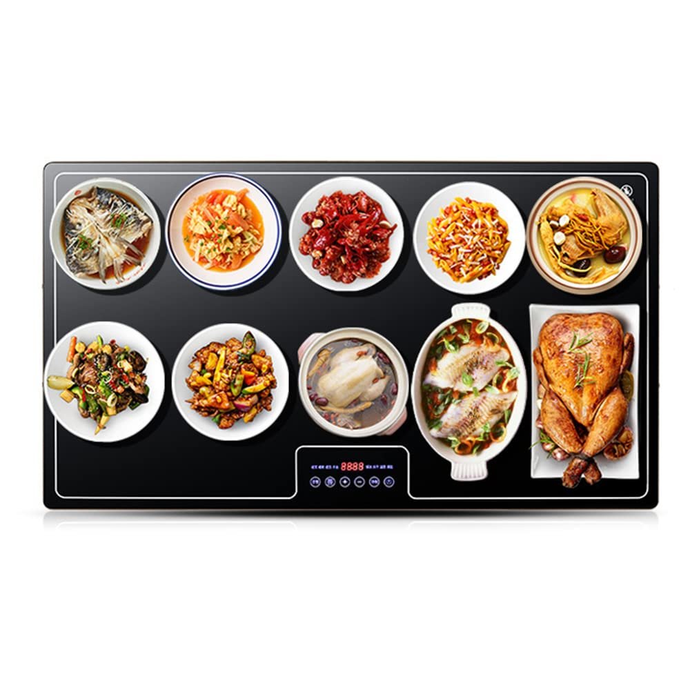 MNSSRN Food Warming Hot Plate, Square Electric Warming Plate with Touch Screen, Suitable for Party and Family Dinner,80 * 45cm
