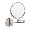 Beauty Mirror,3X 10X Hotel Bathroom Wall Mounted Makeup Mirror, 8 Inch Extendable Bathroom Mirror Foldable Magnifying Double-Sided Shaving Mirror for Bathroom Vanity Brushed Nickel 6 inches 5X view 1