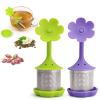 2-Pack Silicone Tea Steeper, Infusers - Fine Mesh Filters for Tea Leaves, Flowers; Purple or Green view 1